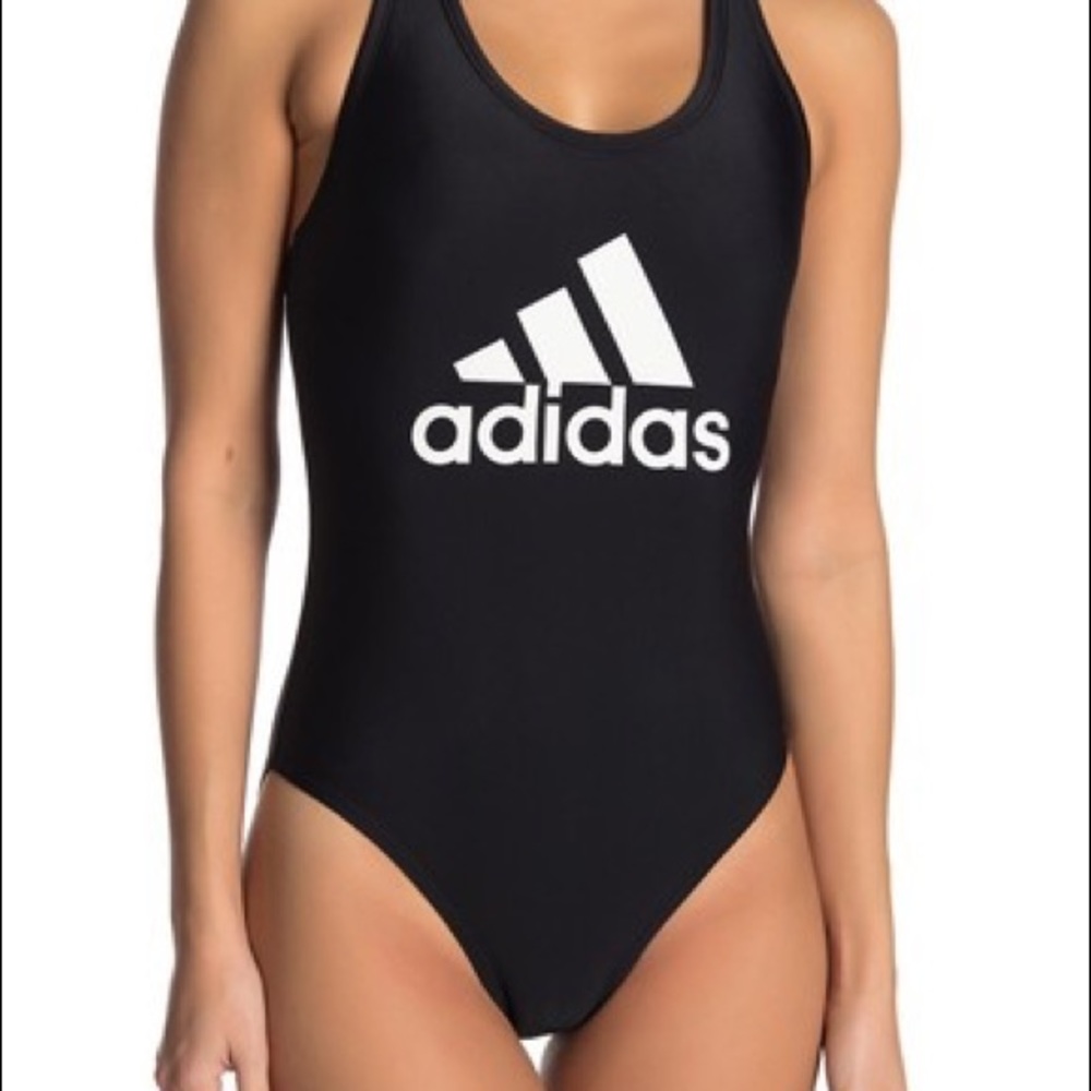 Adidas Logo Sexy Back One Piece Swimsuit - Picture 3 of 4